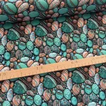 Designer vízálló szövet: Türkizzöld kavicsos (A)