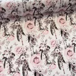 Designer vízálló szövet: Rózsás-kulcsos-tollas