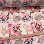Designer vízálló szövet: Eiffel-torony, biciklis