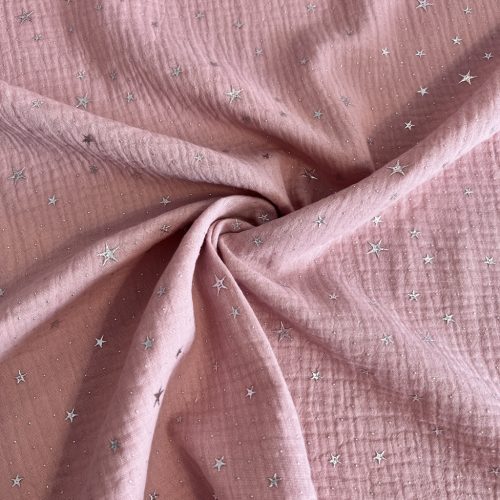 AKI KAPJA, MARJA: Dusty rose alapon ezüst csillagos duplagéz (#3)