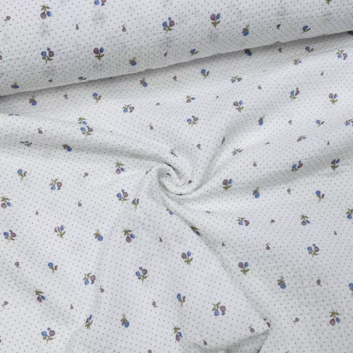 Pöttyös alapon kisvirágos duplagéz