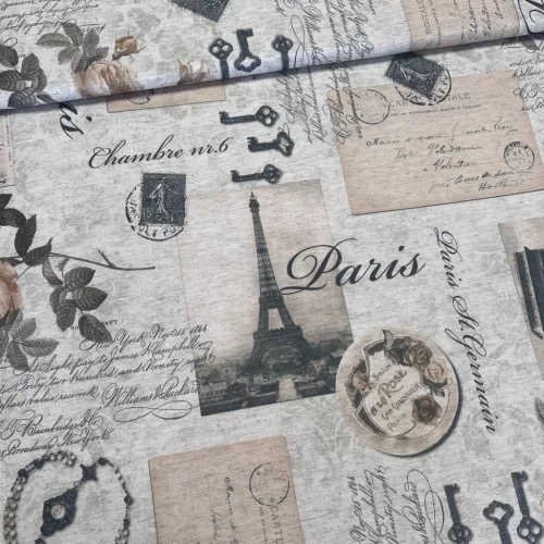 1 m EGYBEN KÉRHETŐ Paris-Eiffel torony műszálas szövet (FC)