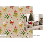 Sötét natúr alapon nyalóka és candy cane karácsonyi dekortextil (TH'26)