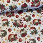 Fagyöngyös - gömbdíszes - hópelyhes karácsonyi dekortextil (TH'26)