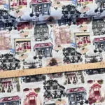 Romantikus házikós dekortextil (minimálisan elmosódott nyomás)