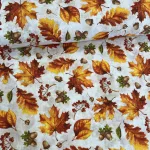 Tölgyfa leveles - makkos őszi dekortextil (TH26)