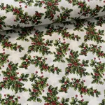 Fehér a. fagyöngyös karácsonyi dekortextil