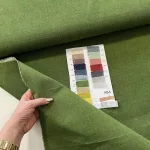 Fűzöld melíros egyszínű dekortextil (Aba c52)