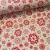 Natúr alapon piros hópelyhes karácsonyi dekortextil