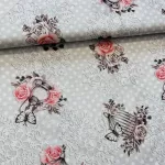 H. szürke-fehér pöttyös a. rózsás-kalickás dekortextil