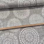 Melíros szürke a. fehér mandalás dekortextil