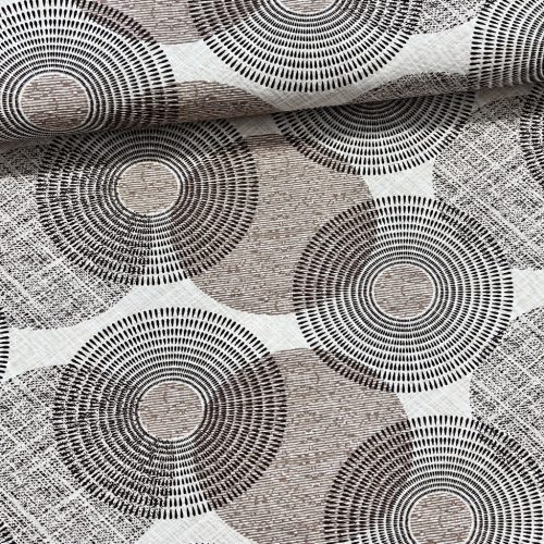 Barnás-natúros alapon körös dekortextil