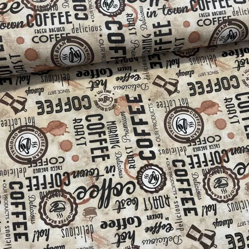 Kávés kollekció: Morning coffee feliratos dekortextil (TH)