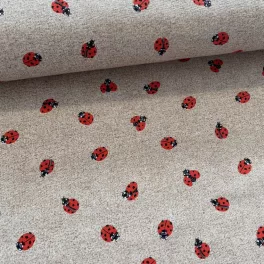 Natúr alapon kiskaticás dekortextil