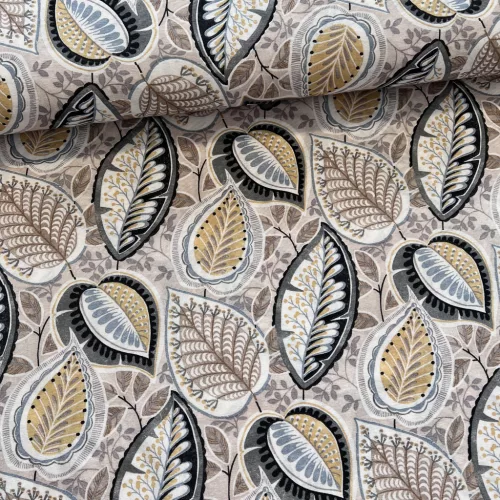 Halvány bézs a. 70's évek leveles dekortextil