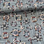 Welcome on Board tengerészes dekortextil