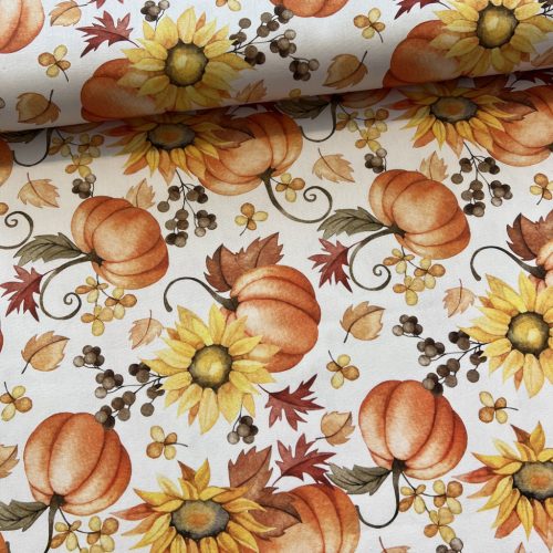 Napraforgós-őszi tökös dekortextil (digitálisan nyomott)