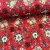 Piros a. fehér mikulásvirágos-csengős karácsonyi dekortextil (TH)