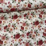 0,66 m EGYBEN KÉRHETŐ Mályvás-pirosas virágos dekortextil (A)