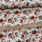 Mályvás-pirosas virágos dekortextil (A)