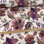 Lila-rózsaszín-szürke NAGY varázsvirágos dekortextil (A)