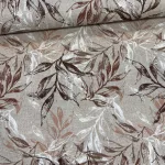 Natúros a. barna-bézs-fehér ágas-leveles dekortextil (A)