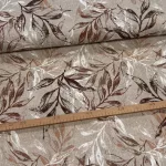 Natúros a. barna-bézs-fehér ágas-leveles dekortextil (A)