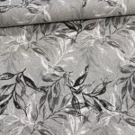 Szürkés a. szürke-fehér ágas-leveles dekortextil (A)