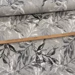 Szürkés a. szürke-fehér ágas-leveles dekortextil (A)