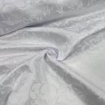 Fehér jacquard inda mintás abrosz/dekor anyag