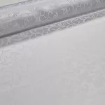 Fehér jacquard inda mintás abrosz/dekor anyag