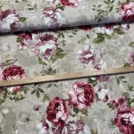 0,51 m EGYBEN KÉRHETŐ Natúr alapon romantikus rózsakert dekortextil (A)