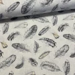 Szürke tollas dekortextil (digitálisan nyomott)