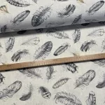Szürke tollas dekortextil (digitálisan nyomott)