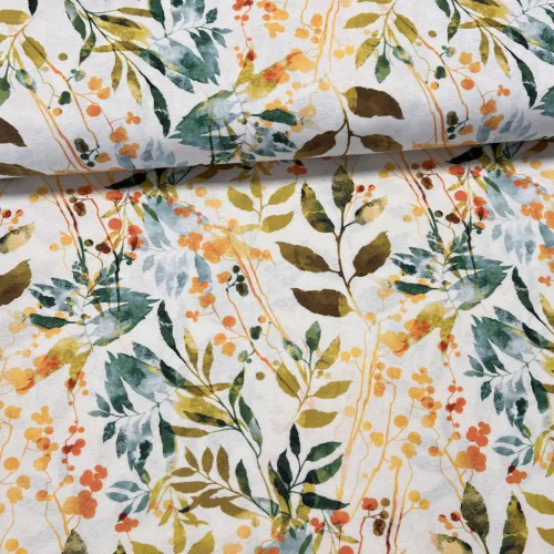 Vízikert: sárga-zöldes dekortextil (digitálisan nyomott)