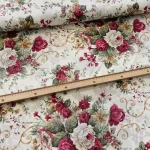 Ekrü alapon csodálatos rózsás dekortextil