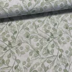 Natúros a. zöld sűrű leveles dekortextil (A)