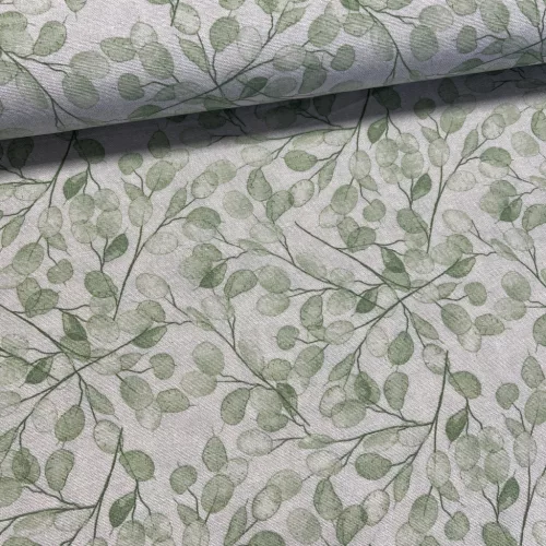 0,46 m EGYBEN KÉRHETŐ Natúros a. zöld sűrű leveles dekortextil (A)