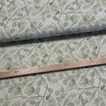 Natúros a. zöld sűrű leveles dekortextil (A)