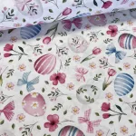 Rózsaszín-kék húsvéti tojások dekortextil