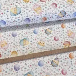 Cuki kiscsibés húsvéti dekortextil (világosabb)