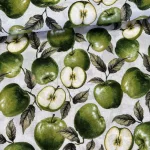 Zöld almás dekortextil (A)