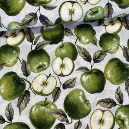 Zöld almás dekortextil (A)