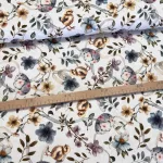 Kiscsibék virágok, szalagok között dekortextil (digitálisan nyomott)