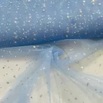 0,68 m EGYBEN KÉRHETŐ Hologramos csillagos fátyol tüll anyag: Kék