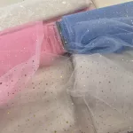 0,68 m EGYBEN KÉRHETŐ Hologramos csillagos fátyol tüll anyag: Kék