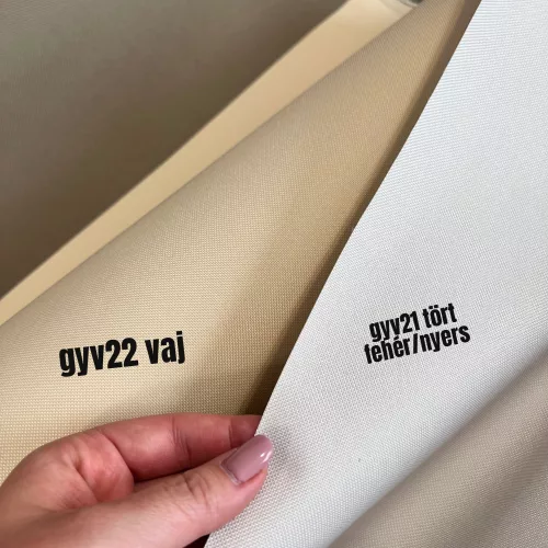 2,3 m EGYBEN KÉRHETŐ Vaj színű erős (vízhatlan, UV-álló) gyöngyvászon (#02 600/300D)