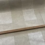 Vízálló impregnált dekortextil: Natúr alapon négyzetes-halvány mintás