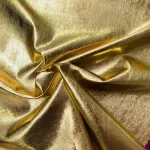Kicsit gyűrött helyenként: Arany elasztikus fényes lamé (single foil jersey)