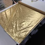 Kicsit gyűrött helyenként: Arany elasztikus fényes lamé (single foil jersey)